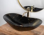 REA - Umývadlo na dosku Royal 60 Black Marble Mat REA-U7478