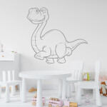 Veselá Stena Samolepka Brontosaurus Farba: béžová, Veľkosť: 100 x 93 cm