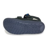 Chlapčenské sandále Barefoot PADY DENIM, protéza, tmavomodré - 21