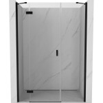 MEXEN/S - Mist-H sprchové dvere krídlové ľavé 120, transparent, čierna 8A5-120-001-70-00-L