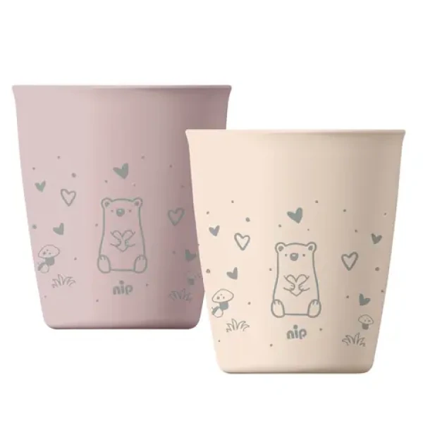 NIP NATURE line kalíšok 2ks ružová / od 12 mesiacov (NIP38840-51)