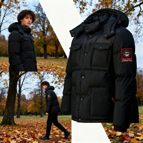 Pánska bunda WY3882H/GN Black - Geografické Nórsko L černá