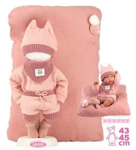 Llorens M738-18 oblečenie pre bábiku bábätko NEW BORN veľkosti 40-42 cm s doplnkami