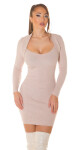 Sexy KouCla 2in1 Bolero knit dress with decors white Einheitsgroesse