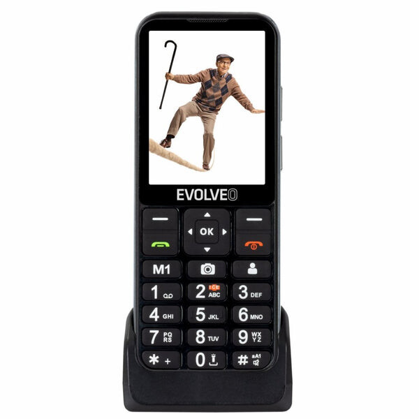 EVOLVEO EasyPhone LT + stojan čierna / 2.3 / SOS / microSDHC (EP-880-LTB)