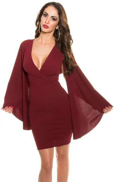 Dámske sexy šaty K3393 - Koucla L bordó