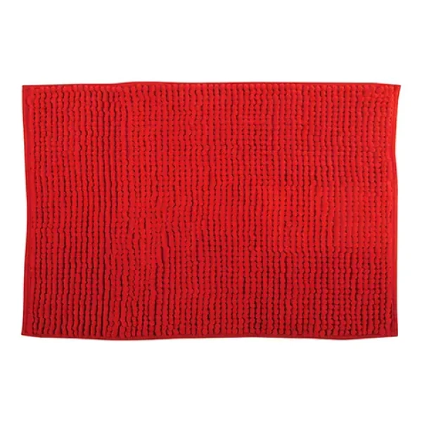 MSV CHENILLE červená / Kúpeľňová predložka / mikrovlákno / protišmyková / 50 x 80 cm