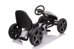 Mamido Mamido Detská šliapacia motokára Mercedes XMX610 biela | ECO koža | Polohovateľné sedadlo