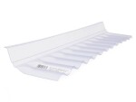 Akrylové napojenie na čelnu stenu (vlna) – Guttagliss Guttagliss, vlna 76 × 18 mm - čirá (1045 x 150 mm (pro PES role i desky))