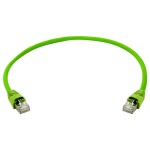 Telegärtner 100009141 RJ45 sieťové káble, prepojovacie káble CAT 6A S/FTP 15.0 m zelená s priechodkou chrániacou proti zlomeniu 1 ks; 100009141