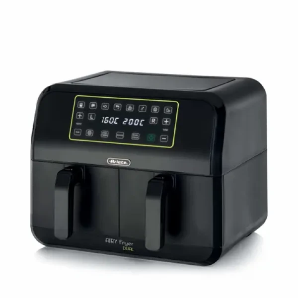 Ariete 4623/00 čierna / Teplovzdušná fritéza / 2 hrnce / 1700 W / 2x4 l / 35-200°C / 8 programov (4623/00)