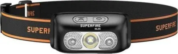 Superfire HL05-E čelovka čierna / 120lm / USB (HL05-E)