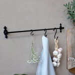 Chic Antique Kovový vešiak Antique Coal 60 cm
