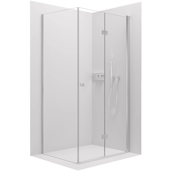 CERANO - Sprchovací kút Volpe L/P - 6 mm - chróm, transparentné sklo - 60x70x190 - zalamovacia CER-427159
