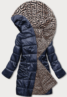 Tmavě dámská bunda s kapucí model 17556186 - S'WEST Barva: odcienie niebieskiego, Velikost: XXL (44)