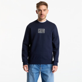 Mikina Calvin Klein Jeans Ls 350Terry Eu Clvin Box Logo Cn Dark Sapphire M
