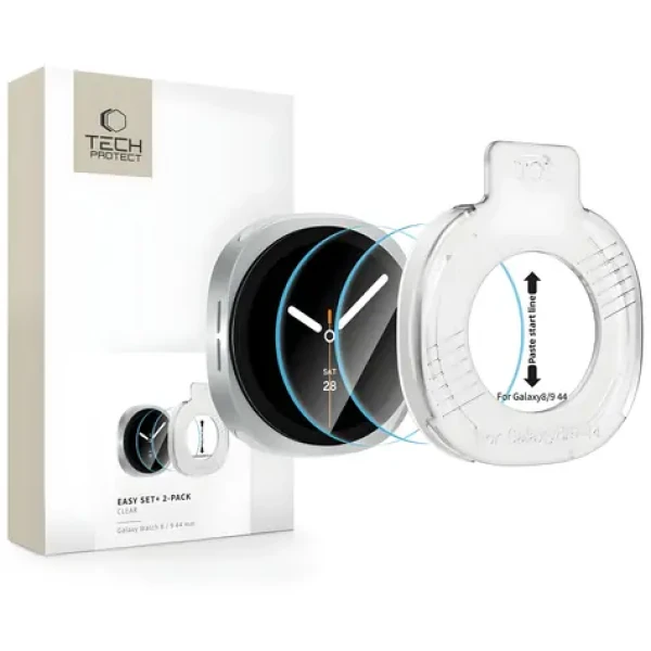 Tech-Protect Easy Set+ / Tvrdené sklo pre inteligentné hodinky / Samsung Galaxy Watch Ultra / 44 mm / 2 ks