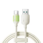 Joyroom S-A53 Nabíjací kábel s fluorescenčným hrotom USB-A (M) - USB-C (M) 3A 1.2m béžová (6956116730482)