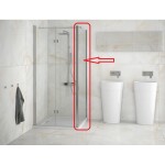 BESCO - Pevná stena EXO-CH - FARBA rámu - Chróm / Leštený hliník (ALU), Rozmer A - 80, Rozmer C - 190, Smer zatvárania - Univerzálne Ľavé / Pravé, Výplň - Číre bezpečnostné sklo - 6 mm BCEXOCH80CC