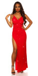 Sexy Red-Carpet Koucla Evening Dress wrap look redsilver L