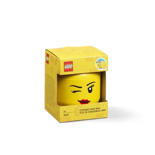 Room Copenhagen Úložná hlava Lego Whinky mini žltá / Úložný box / 102 x 102 x 115 mm (40330809)
