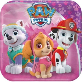 Papierový tanier 8 ks Paw Patrol štvorcové 18x18cm - Amscan