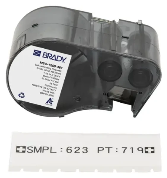 BRADY etikety pre tlačiarne M510/BMP51/BMP53/M511 / Etikety / Samolepiace (M5C-1250-461)