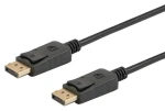 Kábel DisplayPort CL-136 čierna / Video kábel / DisplayPort 1.2 / 2 m / pozlátené konektory (SAVIO CL-136)