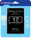 Verbatim Store #39;n#39; Go USB 3.0 1TB čierna / Externý HDD / 2.5/ USB 3.0 / 5 400 ot-min (53023)