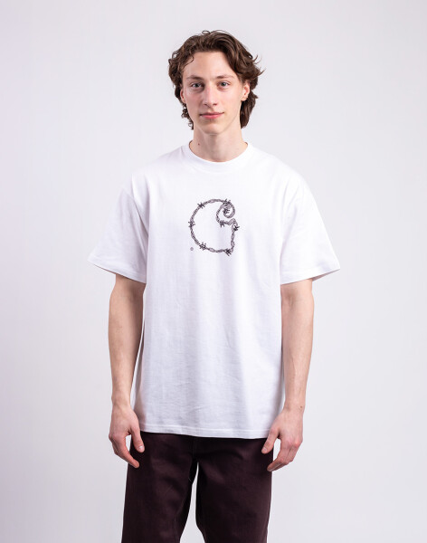 Carhartt WIP S/S Barbwire C T-Shirt White L