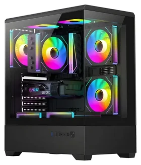 DarkFlash C365 čierna / Skriňa / E-ATX / 5× 120 mm ventilátor / 270 ° tvrdené sklo / bez zdroja (C365 BLK +5F)