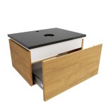 Kúpeľňová skrinka so žulovou krycou doskou SAT Feel 60x30x46 cm medový dub mat SATFEEL60DMZ SATFEEL60DMZ