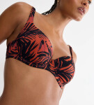 SUMMER PALM - Minimalizačná plavková podprsenka - tvarovanie a extra podpora Triumph BROWN 38C