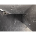 MEXEN/S - Lunar sprchovací kút dvere krídlové pravá 80 x 80, transparent, chróm 834-080-080-01-00-P