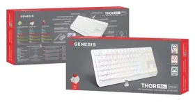 Genesis Thor 230 TKL RGB Outemu Red biela / Herná bezdrôtová klávesnica / Mechanická / US layout / USB, Bluetooth (NKG-2165)