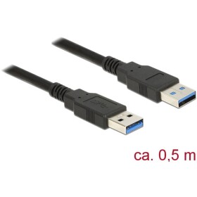 DeLock Kábel USB 3.0 A (M) - USB 3.0 A (M) 0.5m čierna (85059)