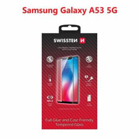 SWISSTEN FULL GLUE COLOR FRAME CASE FRIENDLY sklo pre SAMSUNG A536 GALAXY A53 5G čierna (54501819)