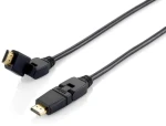 Equip / HDMI kábel / High Speed Ethernet / otočný konektor 180 ° / 4K / 60Hz / 3 m / čierna (119363)