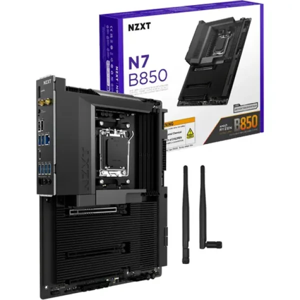 NZXT N7 B850 čierna / B850 / 4X DDR5 / 1x 2.5 GLAN / Wi-Fi 6E / ATX (N7-B85XT-B1)
