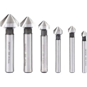 FRITZFURT 3201-3206 sada kužeľových záhlbníkov 6-dielna 6.3 mm, 8.3 mm, 10.4 mm, 12.4 mm, 16.5 mm, 20.5 mm HSS-G odolný proti korózii valcová stopka 1 sada; 3201-3206