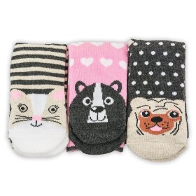 FUNNY dievčenské ponožky - 3pack, Pidilidi, PD0136-01, dievča - 23-26