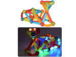 Mamido Magnetické 3D stavebnice Farebné podsvietené kocky pre deti 76ks ZA5239