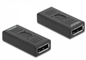 DeLock DisplayPort (F) - DisplayPort (F) čierna / Redukcia / Gender changer / Pin 20 / DP 1.2 / 3840x2160px / 60Hz (66643)