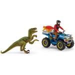 Schleich Dinosaurs 14333 Útek pred Velociraptorom na štvorkolke