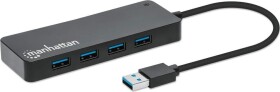 Manhattan Manhattan 168403 huby i koncentratory USB 3.2 Gen 1 (3.1 Gen 1) Type-A 5000 Mbit/s Čierny