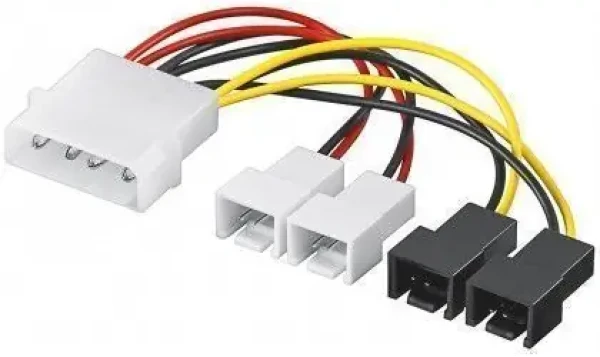 Goobay 93632 Molex - 2x ventilátor / Napájacia redukcia / 12V, 5V / 0,15 m (93632)