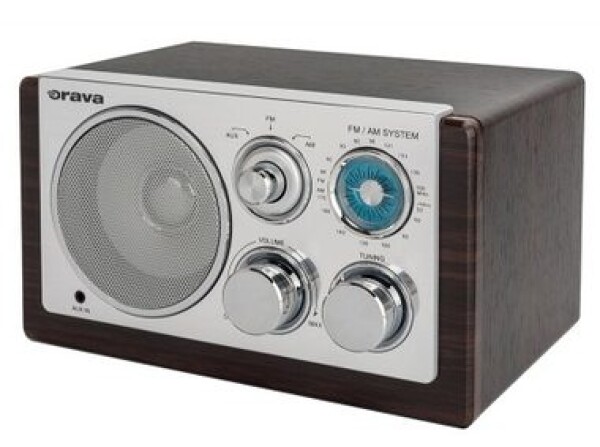 Orava RR-19 B / Retro rádio / AM | FM / 230V / 12W / teleskopická anténa / 1x 3.5W / 3.5 mm AUX (RR-19 B)