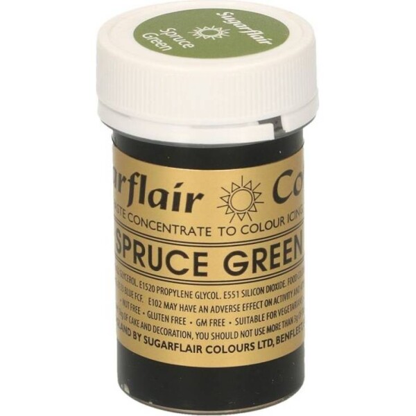 Gélová farba spruce green 25 g - Sugarflair - Sugarflair