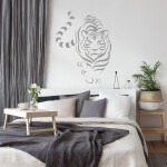 Veselá Stena Samolepka Tiger indický Farba: ružová, Veľkosť: 80 x 82 cm
