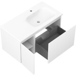 MEXEN/S - Orio kúpeľňová skrinka 90 cm s umývadlom Vela pravá, 1S, 1D, biela mat 91A13-09047-3-BBFF01-W23P01